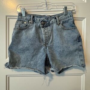 Princess Polly Crossover Denim Shorts Size 2